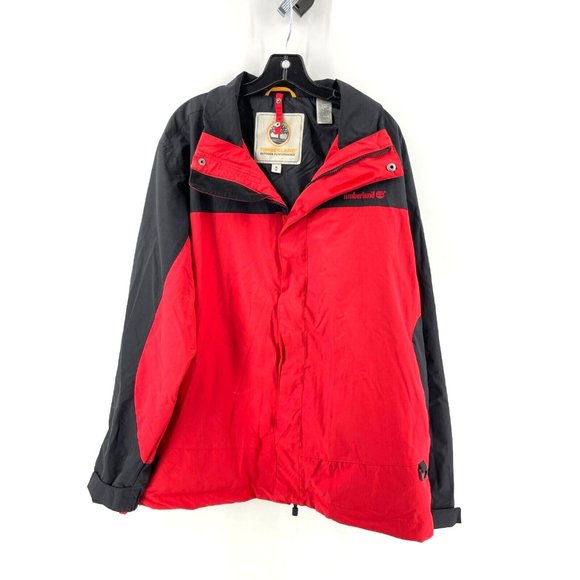 Timberland Jackets & Coats Timberland Outdoor Performance Mens Lined Jacket Coat Red Black